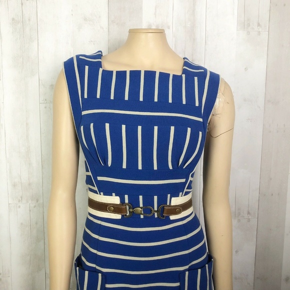 ❌SOLD❌ [Tracy Reese] Striped Pockets Sheath Dress - Picture 3 of 8